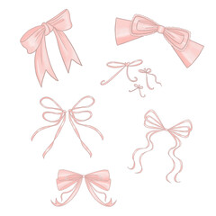 set of pink bow ties