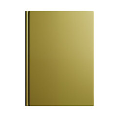Fototapeta premium A minimalistic golden book cover isolated on a grey background, perfect for designing bespoke layouts.