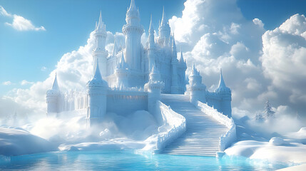 Winter Wonderland Castle Illustration