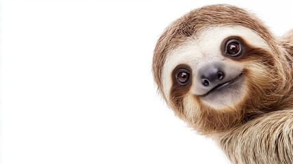 Fototapeta premium Happy Surprised Sloth Portrait