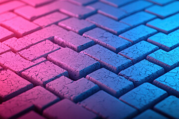 Fototapeta premium Textured abstract background with colorful gradient tiles creating harmonious pattern. interplay of light and shadow enhances visual depth and intrigue