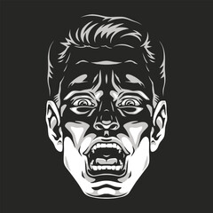 Fear depicted in black-and-white design