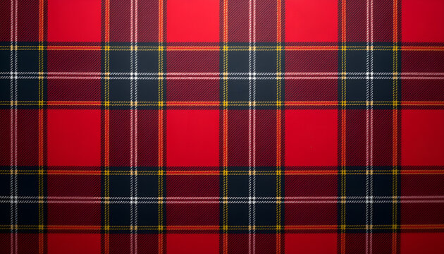 Classic tartan pattern in red and black colors for textile design