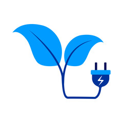 plug and leafs eco alternative energy source