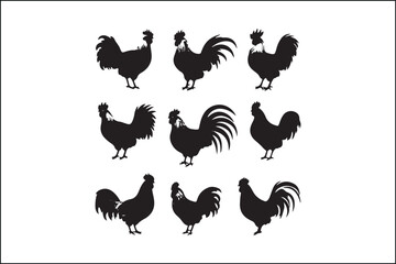 Rooster Silhouette Bundle | Farm Animal Vector Clipart | Cock SVG for Cricut & Laser Cutting

Rustic Rooster SVG Pack | Cock Silhouette Vectors | Farmhouse Decor Cut Files

Cock Vector Silhouettes | P