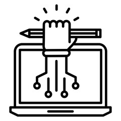 Knowledge  icon, outline vector illustration