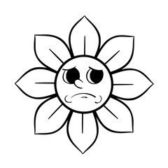 Emotion Groovy hippie outline