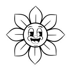 Emotion Groovy hippie outline