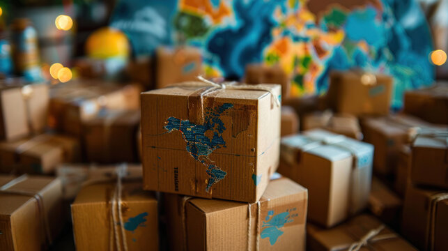 An e-commerce startup in a developing country working to bring their products to international markets, leveraging online tools and global shipping solutions.