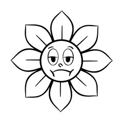 Emotion Groovy hippie outline