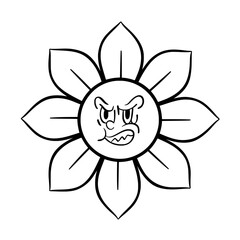 Emotion Groovy hippie outline