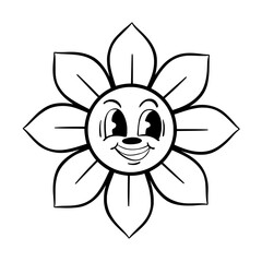 Emotion Groovy hippie outline