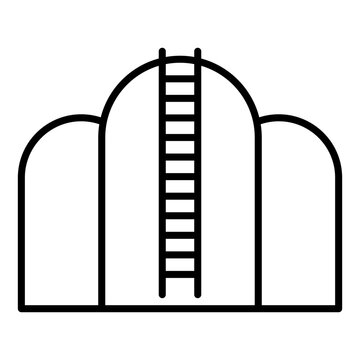 recommend clip art: oil storage icon, outline vector illustration