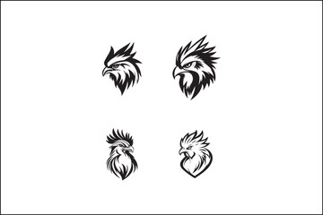 Obraz premium Cock Silhouette Vector | Rooster SVG | Farm Animal Clipart PNGRooster Vector SVG | Cock Outline Silhouette | Barnyard ClipartRooster Head Silhouette | Cock SVG | Poultry Farm ClipartFarm Animal 