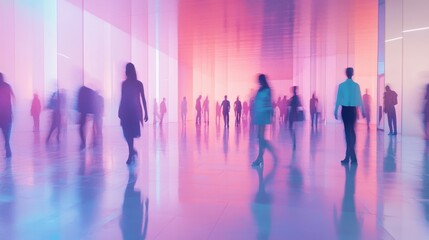 The Colorful Crowd in Motion