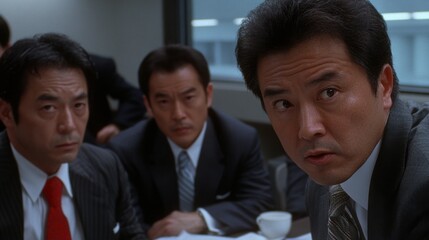 フォーマルな服装で集中力のある専門家との集中的なビジネスミーティング