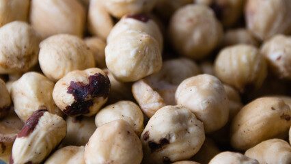 Hazelnuts, nuts close-up macro, photo wallpapers