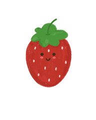 Cute strawberry pencil illustration