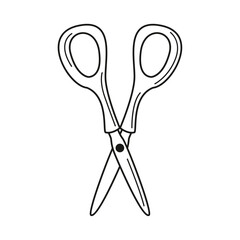 scissors school supply sketch style