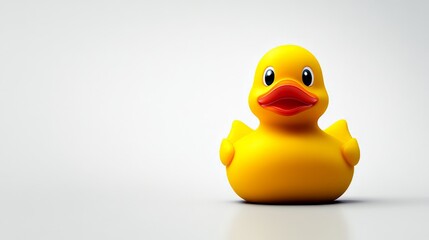 Rubber Ducky Delight: A cheerful yellow rubber duck takes center stage against a subtly textured background.  Its bright color and friendly expression create a sense of simple joy and nostalgia. 