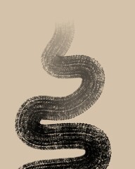 Abstract texture brushstroke of black color on beige color Abstract background texture