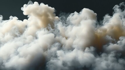 Fototapeta premium Abstract White Smoke Clouds Against a Dark Background