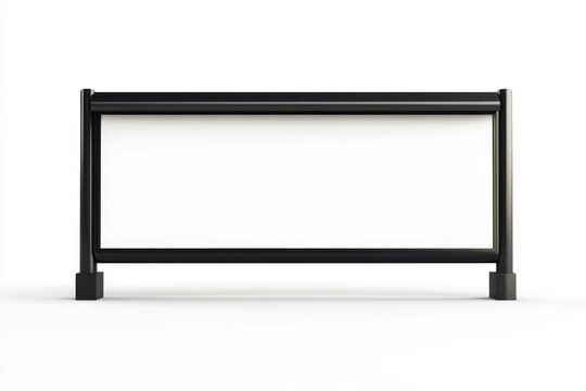 blank mall sign template featuring simple black frame, perfect for customizable advertising or informational displays. This versatile design can enhance any commercial space