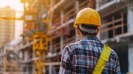 The trainer emphasizes the practice of proper ergonomics and posture to prevent strain and discomfort while working on the construction site.