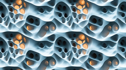 Seamless 3D illustration of a modern fractal surface with dynamic light effect texture ideal for digital design applications