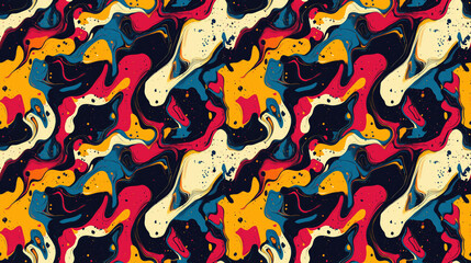 Obraz premium Seamless abstract texture design featuring a chaotic pattern ideal for backgrounds and fabric prints