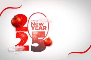 Happy New Year celebration banner and background design