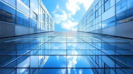 Obraz premium Glass Facade Building Reflection Photo