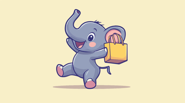 hipo kid enjoying with shopping bag