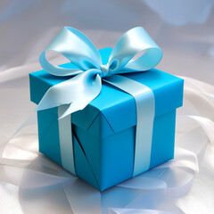 blue and white gift box