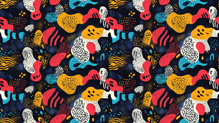 Naklejka premium Weird abstract texture in a seamless pattern vibrant background design for modern decor