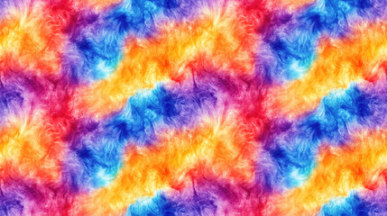 Vibrant seamless tie dye pattern featuring a magical watercolor effect perfect for textile design or fashion apparel