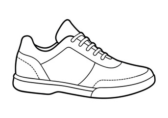 Continuous Line Art of a Sneaker. Minimalist Footwear Illustration for Fashion and Sports Themes