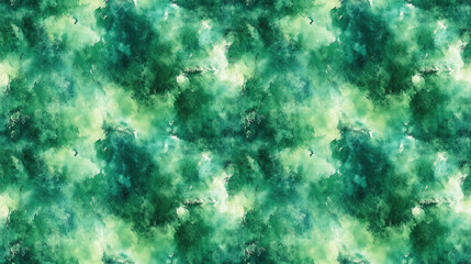 Fototapeta premium Vibrant seamless pattern featuring green blurred tie dye art with grunge fashion elements perfect for trendy textile design