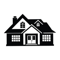 house silhouette vector illustration for architectural design