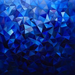 Obraz premium Abstract blue geometric pattern with triangular shapes and gradients.