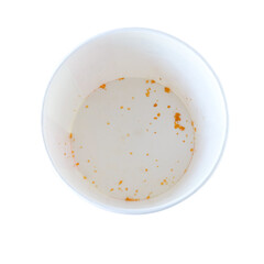 Top view Paper bucket isolated on white background. © amnarj2006