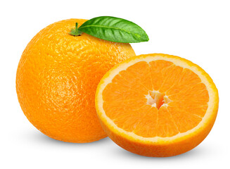 orange isolated on white clipping path