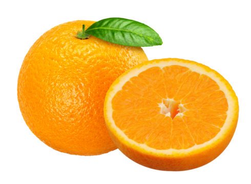 orange isolated on white clipping path