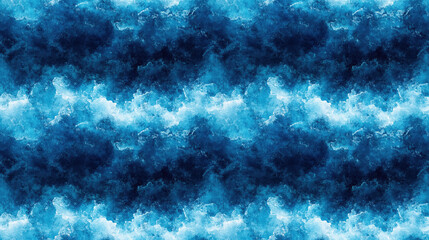 Obraz premium Seamless aqua glow pattern featuring artistic nautical watercolor textures on a dark background bright color design for textiles modern decor