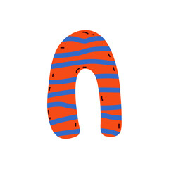 red and blue figure hand draw style