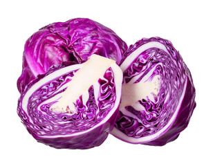 Red cabbage isolated on the white background