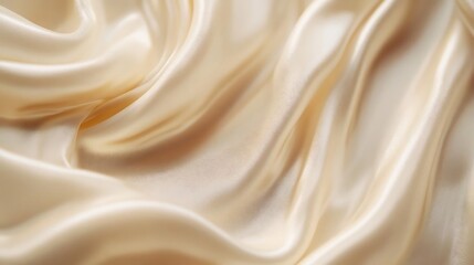 Smooth Beige Silk Fabric Drape Background Texture