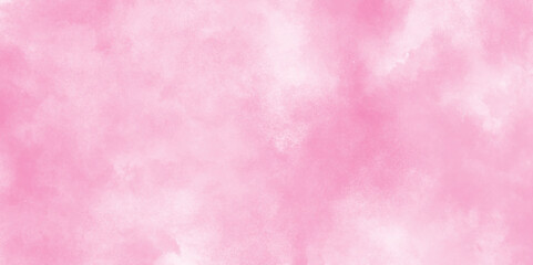 watercolor stain of pink paint with washes of watercolor, aquarelle paint paper textured canvas of pink soft color stains and splashes, hand painted soft and light cloudy watercolor background.