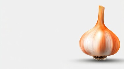Single Garlic Bulb: A vibrant, detailed close-up of a single garlic bulb, showcasing its intricate layers and rich, warm tones.  Perfect for culinary, health, or agricultural contexts. 