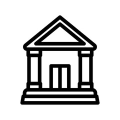 7 bank line icon illustration vector graphic